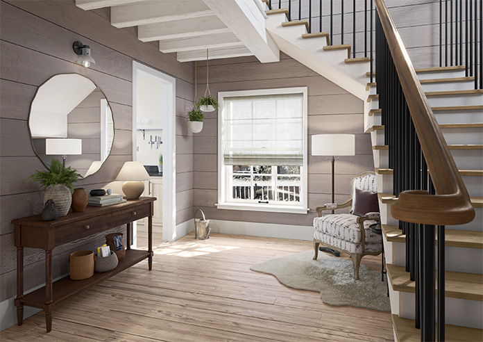 Coachella Voile, Silver Glint - Roman Blind - Image 6